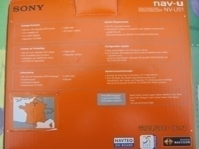 GPS   SONY   NAV-U51