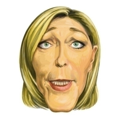 Masque Marine Le Pen Caricature CARTON