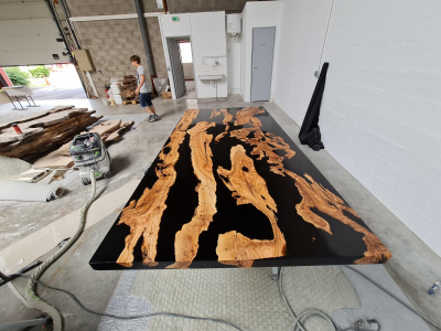 fabrication de table en epoxy