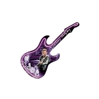 Horloge Guitare Neon Johnny Hallyday 73x30cm