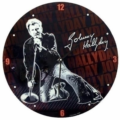 Johnny Hallyday - - Pendule Johnny Hallyday En Verre