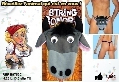 String Sonore Vache Adulte Taille U